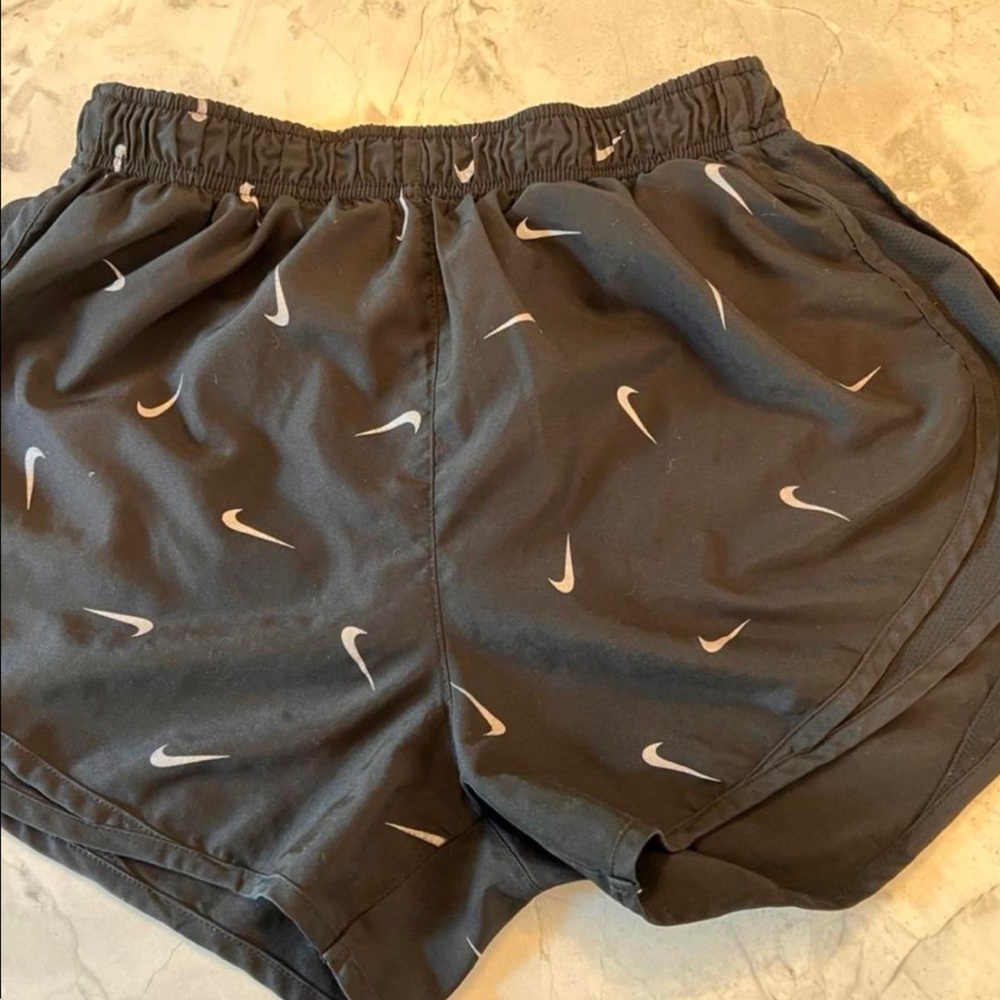 Black and white all over Nike shorts, worn once, great condition
